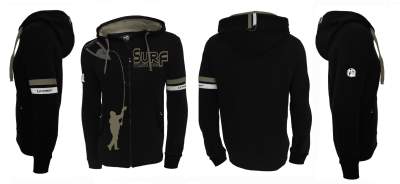 Hotspot Design Zipper Hoodie Sweatshirt Surf Casting Gr. XXL, black - Gr.XXL - 1Stück