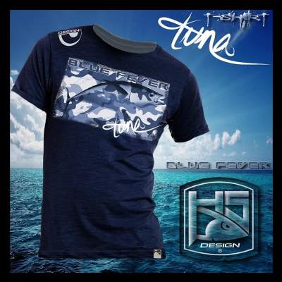 Hotspot Design T-Shirt Tuna Fever Gr. L, blue navy - Gr.L - 1Stück