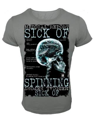 Hotspot Design T-Shirt Sick of Spinning Gr. L dark grey - Gr.L - 1Stück