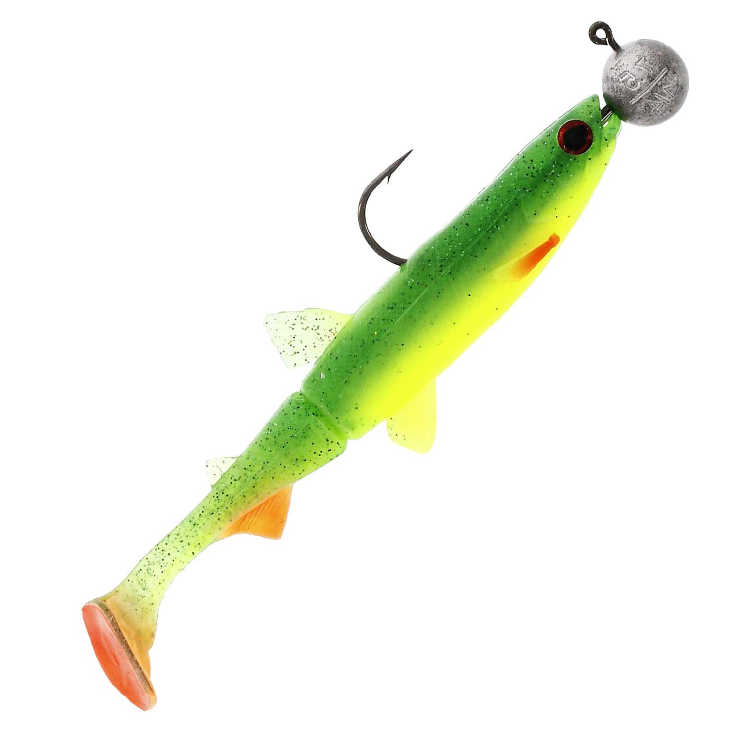 Jighead 3//0 Westin HypoTeez 9cm R/'n/'R Stint Shad Barsch Zander Gummifisch inkl