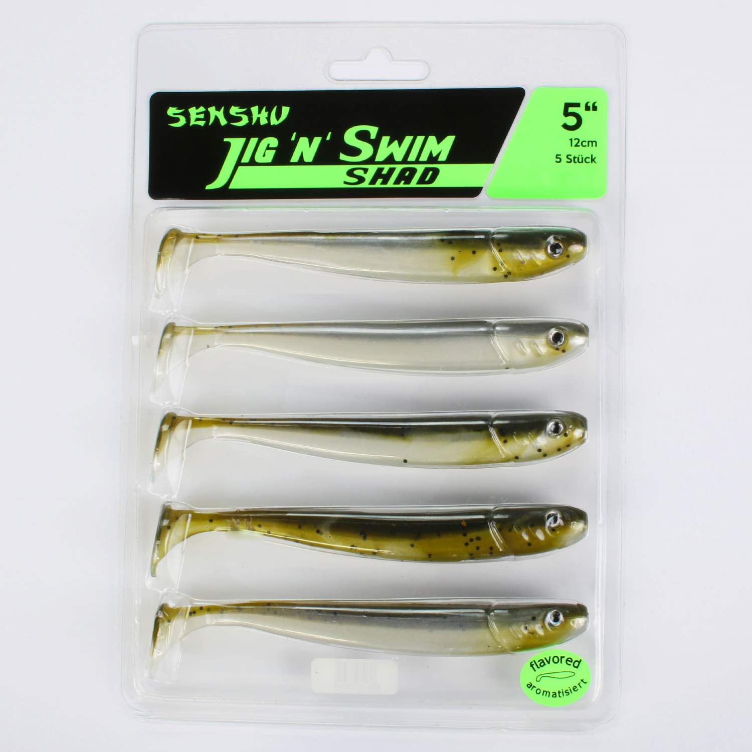 Senshu Jig /'n/' Swim Shads Gummifische 12cm 5 Stück Suspending Allzweck-Wunder