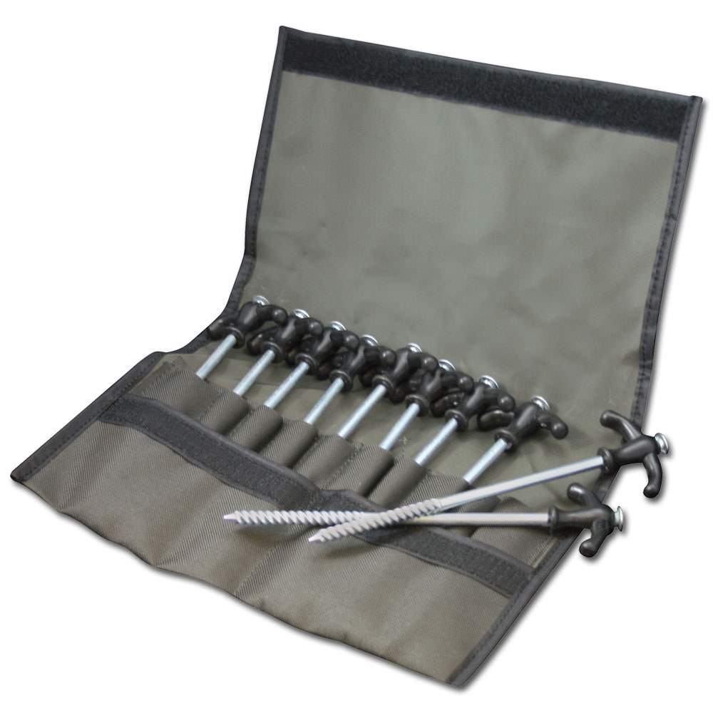 Extra Starke Zeltheringen Zeltnägel Erdnägel Heringe in Tasche mit Bügel 10Stück