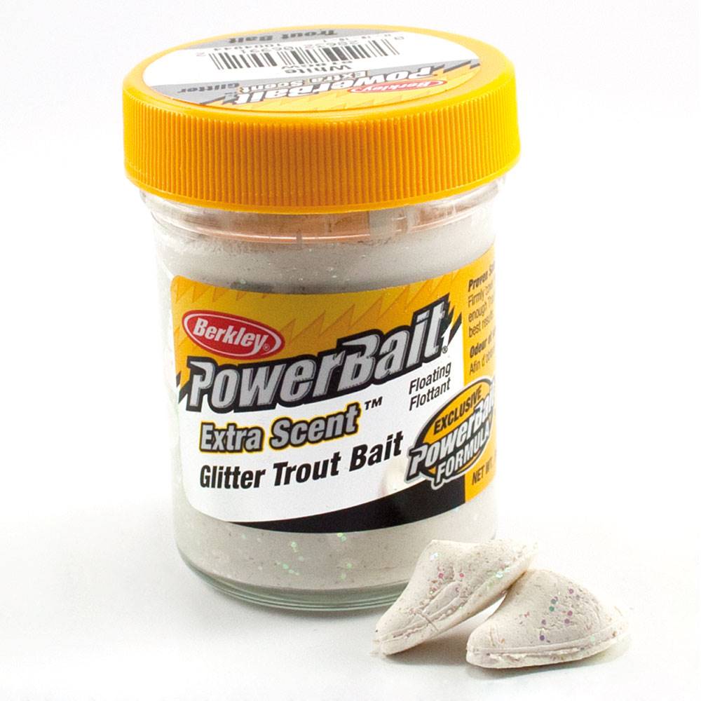 6,66€//100g Berkley Powerbait Glitter Angelteig Forellenteig Troutbait versch