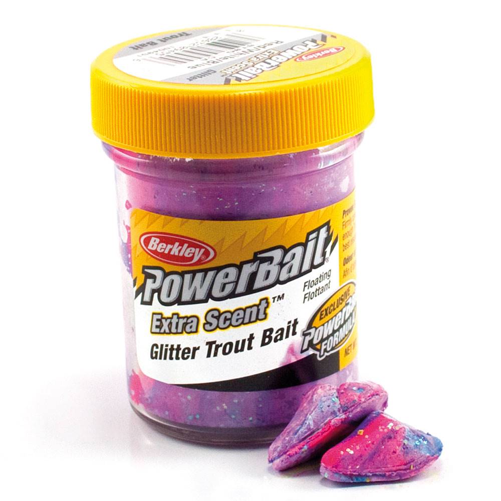 (6,98 €/100g) Berkley Powerbait Glitter Trout Dough Glasses GULP TROUT