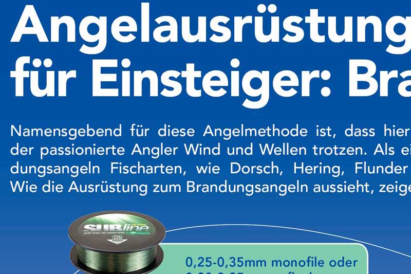 Angelausrüstung für Einsteiger: Brandungsangeln