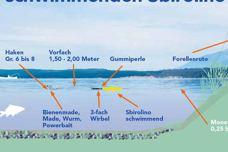 Montagen mit schwimmenden Sbirolino