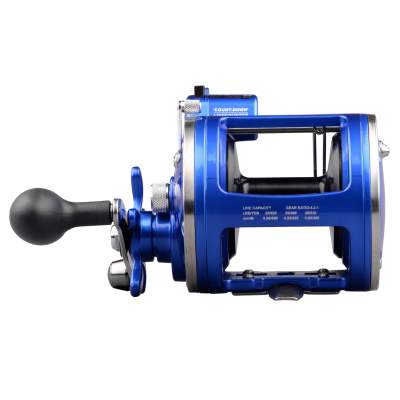 SPRO Offshore Pro Blue 4300 LH Linkshand Multirolle mit Zählwerk, 420m/ 0,40mm - 3,80:1 - 600g