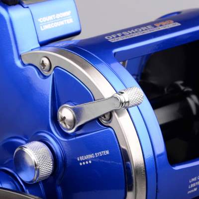 SPRO Offshore Pro Blue 4300 LH Linkshand Multirolle mit Zählwerk, 420m/ 0,40mm - 3,80:1 - 600g