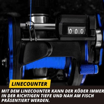 Team Deep Sea Beastcounter 4300 RHLC Multirolle 420m/0,40mm - 3,8:1 - 620g