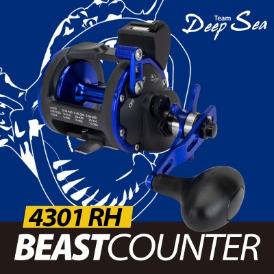 Team Deep Sea Beastcounter 4300 RHLC Multirolle 420m/0,40mm - 3,8:1 - 620g