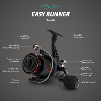 Roy Fishers Easy Runner 3000 Freilaufrolle 240m/ 0,20mm - 5,0:1