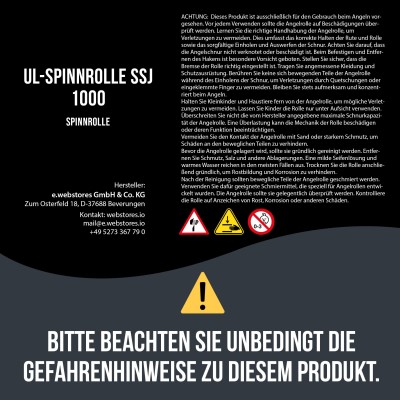 UL-Spinnrolle SSJ 1000 150m/ 0,20mm - 5,2:1