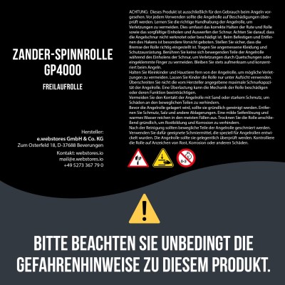 Zander-Spinnrolle GP4000 230m/ 0,35mm - 5,2:1