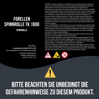 Forellen-Spinnrolle TK 1000 170m/ 0,18mm - 5,2:1