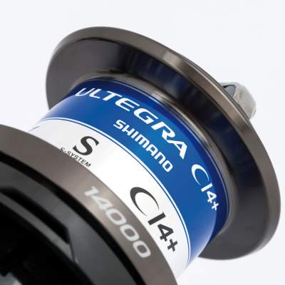 Shimano Ultegra Ci4+ 14000 XTB Weitwurfrolle mit Baitrunner Freilauf System, 400m/ 0,40mm - 4,3:1 - 730g