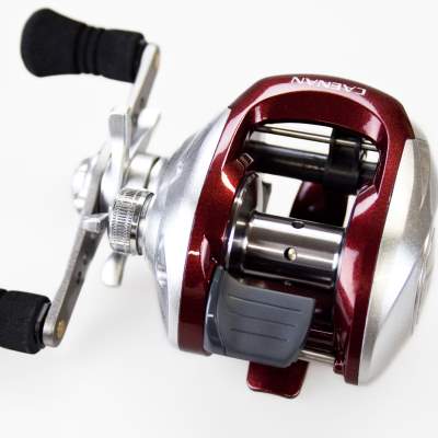 Shimano Caenan 101 LH Low Profile Baitcast Multirolle Linkshand 185m/ 0,25mm - 6,50:1 - 204g