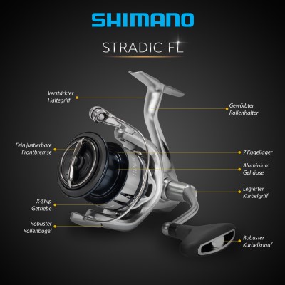 Shimano Stradic FL, 4000 - 180m/ 0,30mm - 5,3:1 - 260g