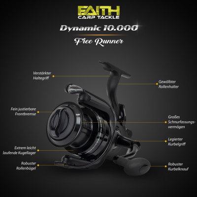 Faith Dynamic 10.000 360m/0,40mm - 4,9:1 - 586g