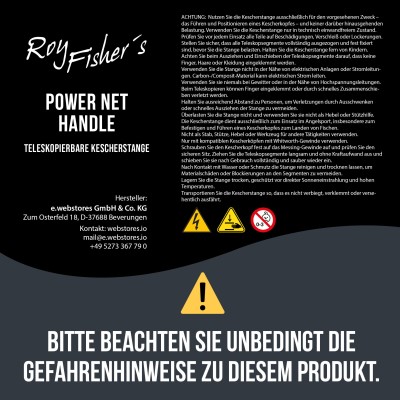 Roy Fishers Power Net Handle - Kescherstange 3,00m