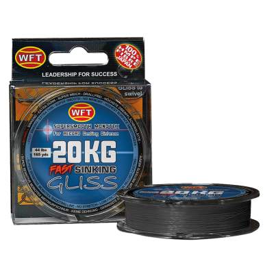 WFT Gliss Sinking black 300m 12KG 0,18mm, black - TK12kg - 0,18mm - 300m