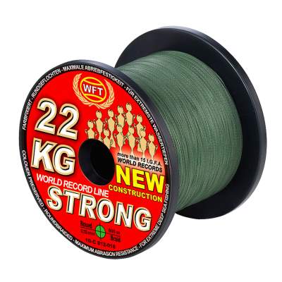 WFT New 67KG Strong green 600m 0,39mm Angelschnur green - TK67kg - 0,39mm - 600m