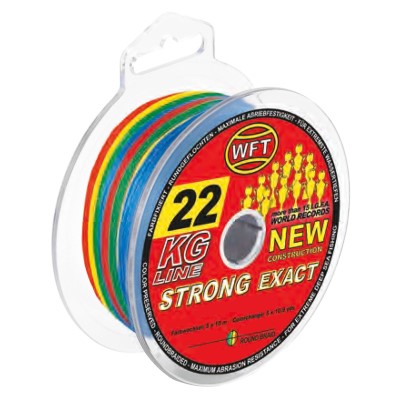 WFT 22 KG Strong Schnur EXACT geignet für Sen Sea 6 250m - 0,22mm - multicolor - 22kg