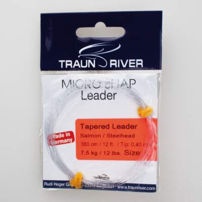 Traun River Products Tapered Micro Snap Salmon/Steelhead Leader 12ft 360cm - 0,4mm - 1Stück