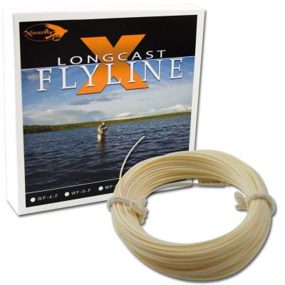 X-Version Fly Fliegenschnur Longcast-X Flyline WF-7F 27,4m - creme/beige - WF-7 F