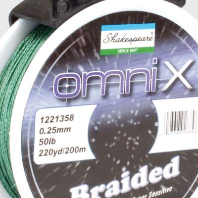 Shakespeare Omni X Braid 25, 200m - 0,25mm - dunkelgrün - 20,8kg