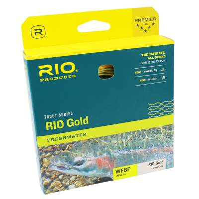 RIO Gold DualTone Fliegenschnur moss/gold 2,22€/m WF-3,4 und 5 F 