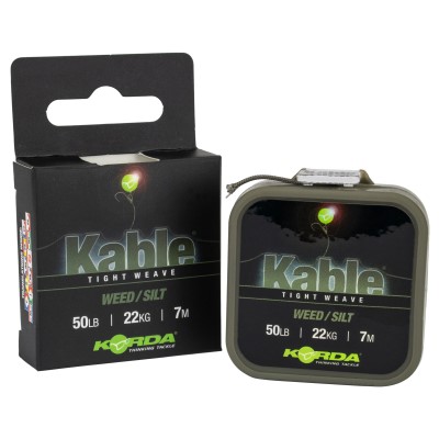 Korda Kable Tight Weave, 7m - Weed