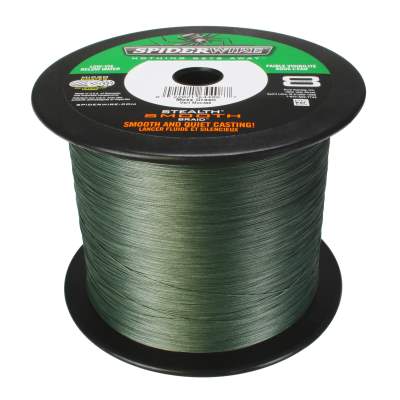 Spiderwire Stealth Smooth 8 Moss green 1m von der Großspule Angelschnur TK34,3kg - 0,30mm