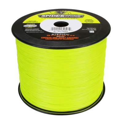 Spiderwire Stealth Smooth 12 Hi-Vis Yellow 1m von der Großspule Angelschnur TK6,4kg - 0,07mm