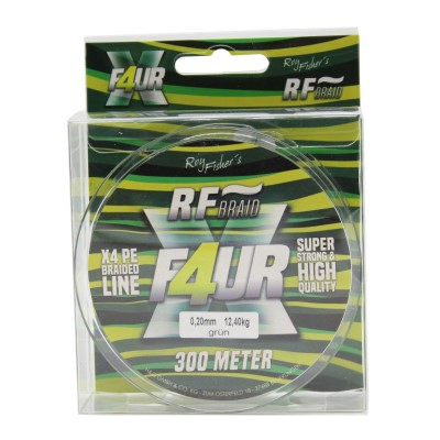 Roy Fishers X4 Braid geflochtene Schnur 300m 0,20mm Angelschnur grün - 12,4kg