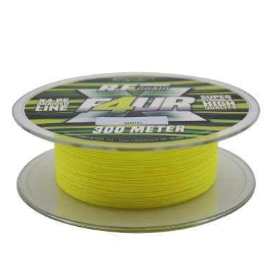 Roy Fishers X4 Braid geflochtene Schnur Angelschnur 300m - 0,15mm - gelb - 9,45kg