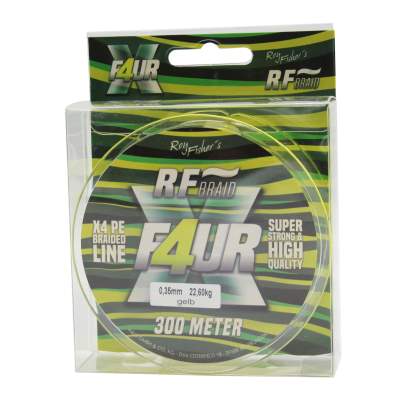 Roy Fishers X4 Braid geflochtene Schnur 300m 0,35mm Angelschnur gelb - 22,6kg