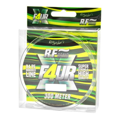 Roy Fishers X4 Braid geflochtene Schnur - Angelschnur 300m - 0,20mm - gelb - 12,4kg