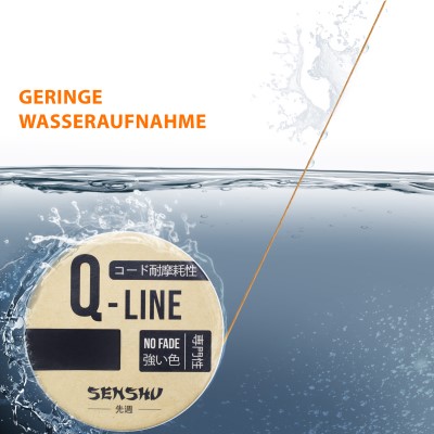 Senshu Q-Line Geflochtene Schnur 0,10mm - orange - 1m von der Großspule