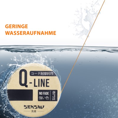 Senshu Q-Line Geflochtene Schnur 0,10mm - orange - 50m