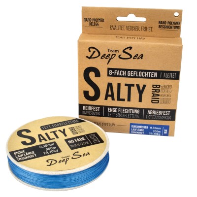 Team Deep Sea Salty-Braid Geflochtene Schnur 0,30mm - blue - 300m