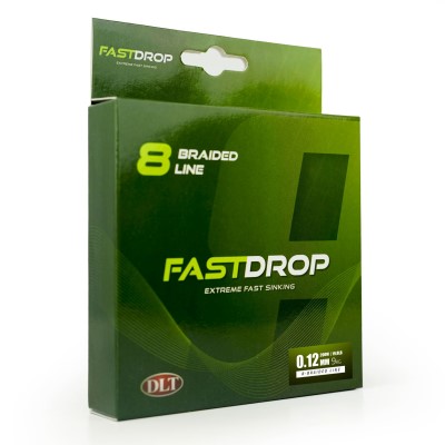 DLT FastDrop 8-Braid - Geflochtetne Schnur sinking - 200m - 0,12mm - yellow