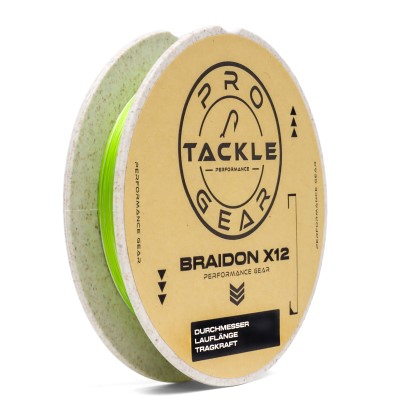 Pro Tackle BraidOn X12 - geflochtene Schnur Camo Fluo Green - 0.10mm - 6.5Kg - 135m