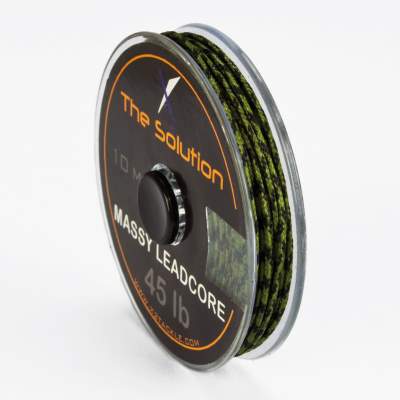 The Solution Vorfachschnur Massy Leadcore Camou Green 45lb 10m, 45lb - 10m