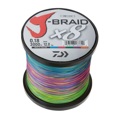 Daiwa J-Braid X8 1m, multi-color - TK12,0kg - 0,18mm - 1m