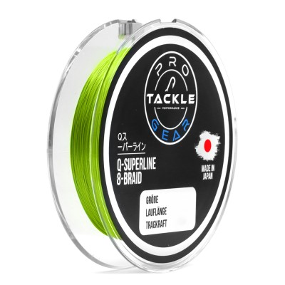 Pro Tackle Q-Superline 8-Braid - Geflochtene Schnur 0,06mm - fluo green - 5,5kg - 150m