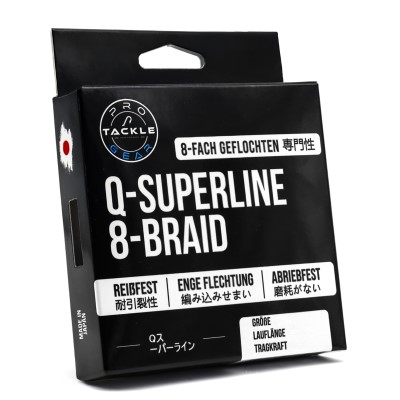 Pro Tackle Q-Superline 8-Braid - Geflochtene Schnur 0,06mm - fluo green - 5,5kg - 150m
