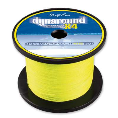 Team Deep Sea Dynaround Strong 4 PE Braid, SG 1000 021, 1000m - 0,21mm - signalgelb - 16,3kg