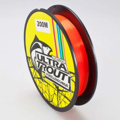 Troutlook Ultratrout Forellen Schnur, 200m - 0,20mm - 4,70 kg - signalorange