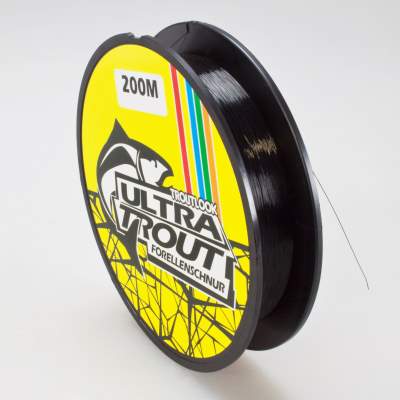 Troutlook Ultratrout Forellen Schnur Angelschnur 200m - 0,18mm - 4,05 kg - tiefschwarz