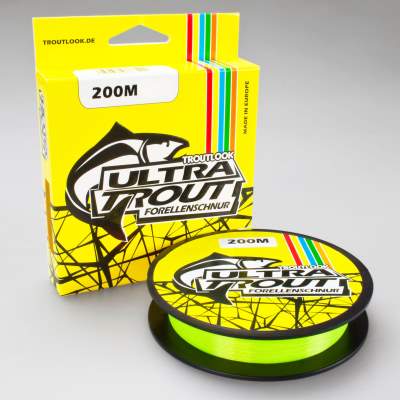 Troutlook Ultratrout Forellen Schnur, 200m - 0,22mm - 5,45 kg - fluogelb